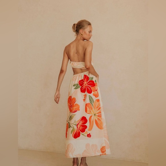 SABO Fei floral Dress Petal Scarf size M NWOT - Picture 2 of 7